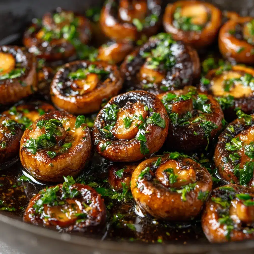 Garlic Butter Grilled Mushrooms Recipe - Recipe Image