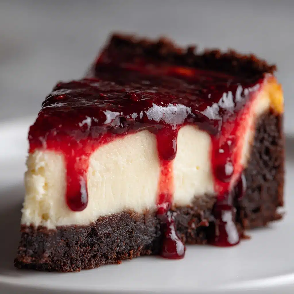 Decadent Chocolate Strawberry Swirl Cheesecake Recipe - Recipe Image