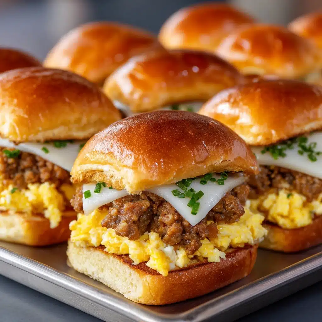 Hawaiian Roll Breakfast Sliders with Sausage, Egg & Cheese Recipe
