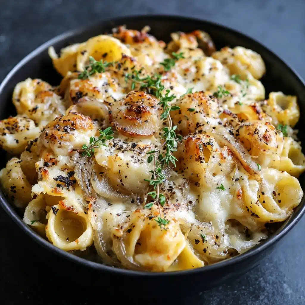 One Pot French Onion Pasta Recipe - Recipe Image