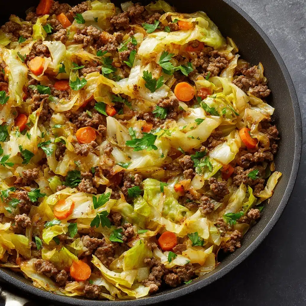 Hearty Ground Beef and Cabbage Skillet Recipe - Recipe Image