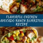Chicken Avocado Ranch Burritos with Lime Wedges Recipe