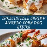 Shrimp Alfredo Corn Dog Sticks Recipe