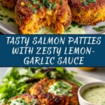 Easy Salmon Patties with Lemon-Garlic Sauce Recipe
