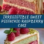 Sweet Pistachio Raspberry Layer Cake Recipe