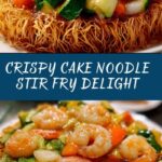 Crispy Cake Noodle Stir Fry Recipe