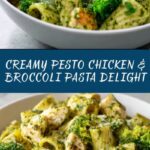 One Pan Creamy Pesto Chicken & Broccoli Pasta Recipe