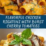 Burst Cherry Tomato Basil Chicken Rigatoni Recipe