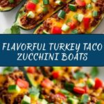 Ground Turkey Taco Stuffed Zucchini Boats Recipe