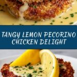 Lemon Pecorino Crusted Chicken with Creamy Lemon Sauce Recipe