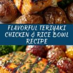Teriyaki Chicken with Steamed Rice, Broccoli & Cucumber Recipe