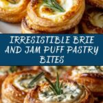 Brie and Jam Puff Pastry Bites Recipe