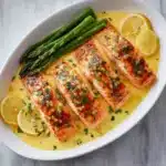 Salmon with Garlic Lemon Butter Sauce Recipe