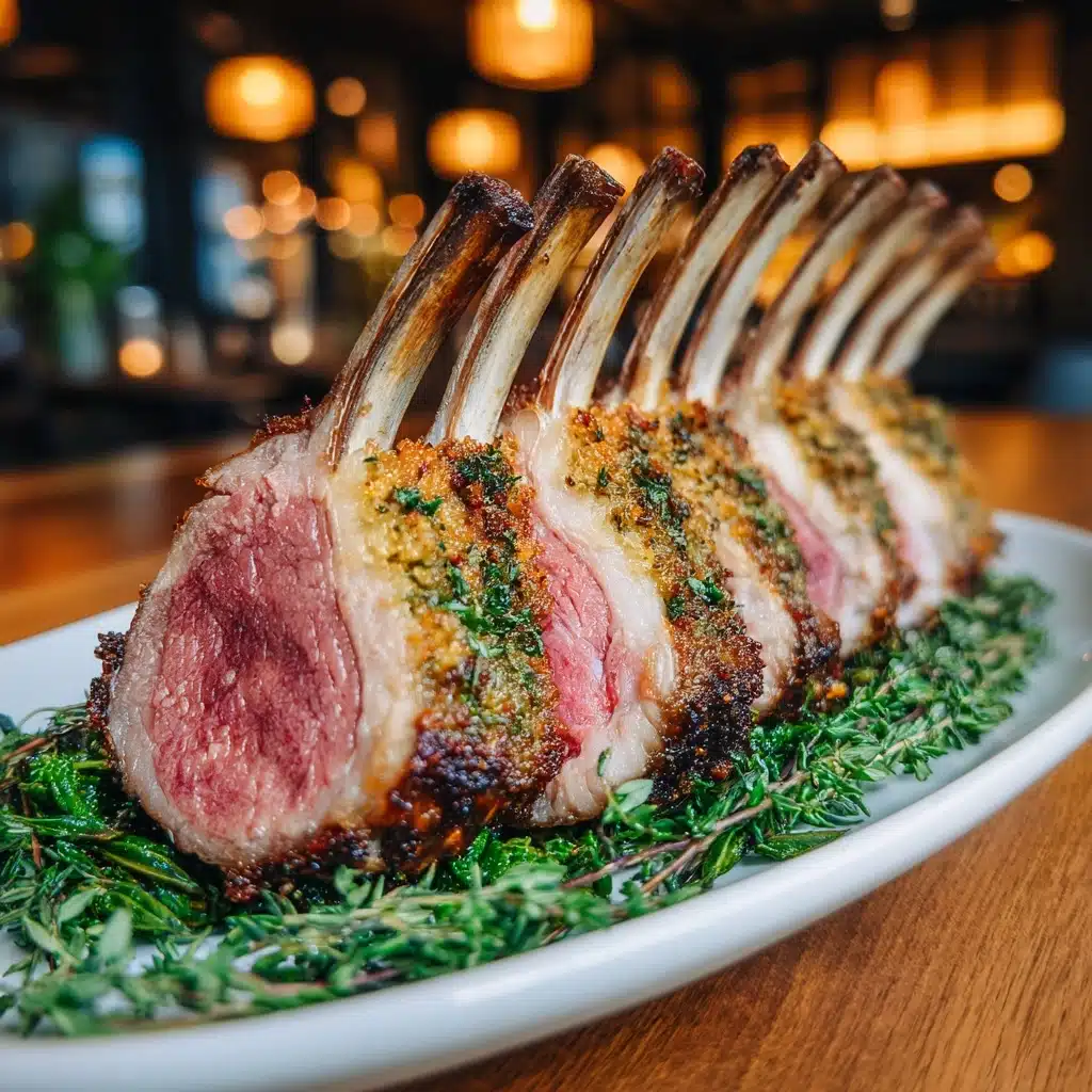 Herb-Crusted Rack of Lamb with Garlic and Rosemary Recipe - Recipe Image