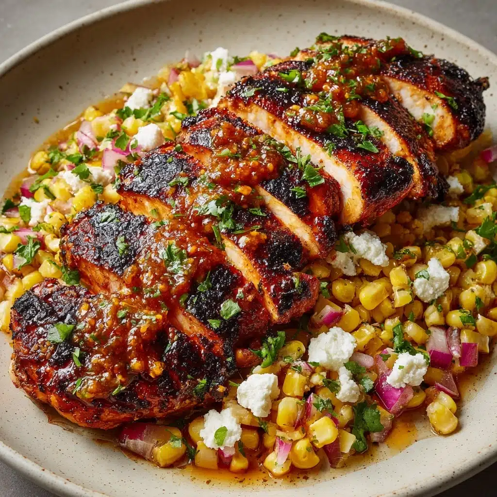 Grilled Hot Honey Chicken with Sweet Corn Salad Recipe - Recipe Image