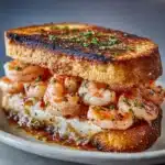 Ultimate Shrimp Grilled Cheese with Garlic Bread Recipe