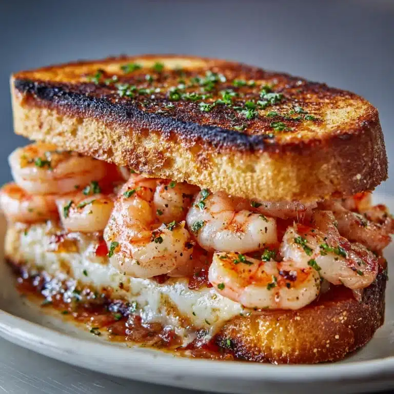 Ultimate Shrimp Grilled Cheese with Garlic Bread Recipe
