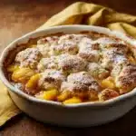 Peach Cobbler Bread Pudding Recipe