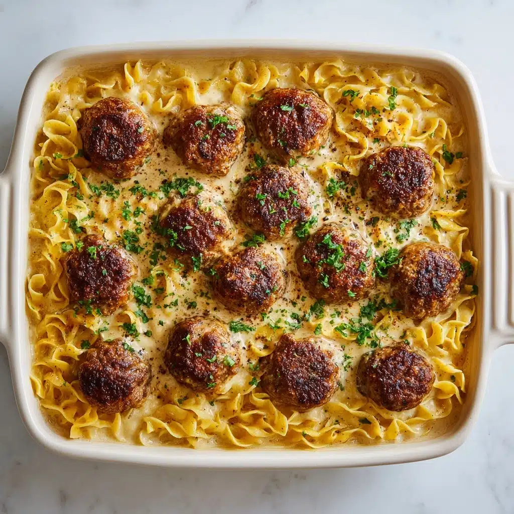 Swedish Meatball Noodle Bake Recipe - Recipe Image