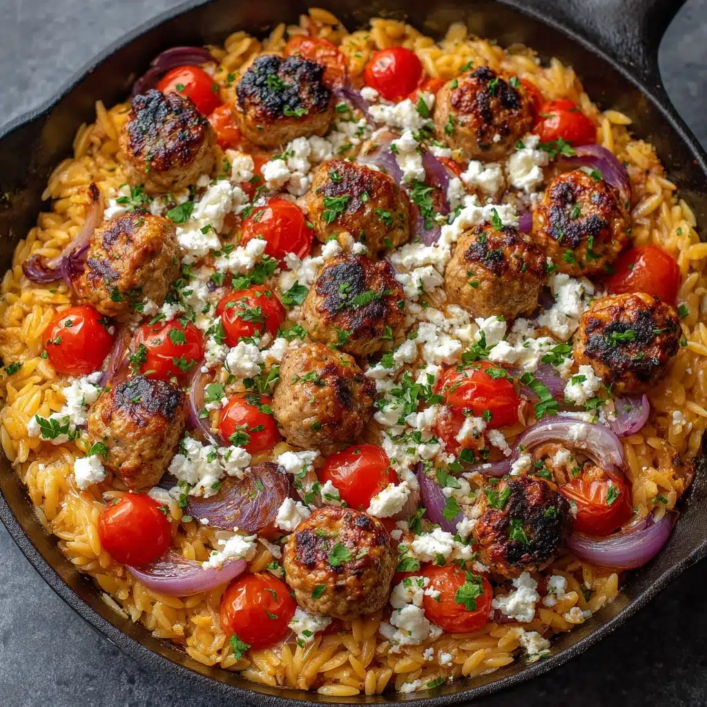 Greek Meatballs and Orzo Skillet Recipe