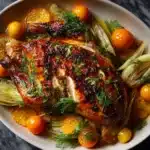 Clementine Roast Chicken with Fennel and Honey Recipe