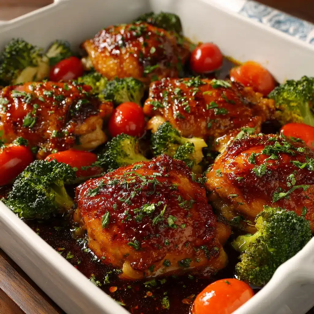 ONE PAN Balsamic Chicken and Veggies Recipe - Recipe Image
