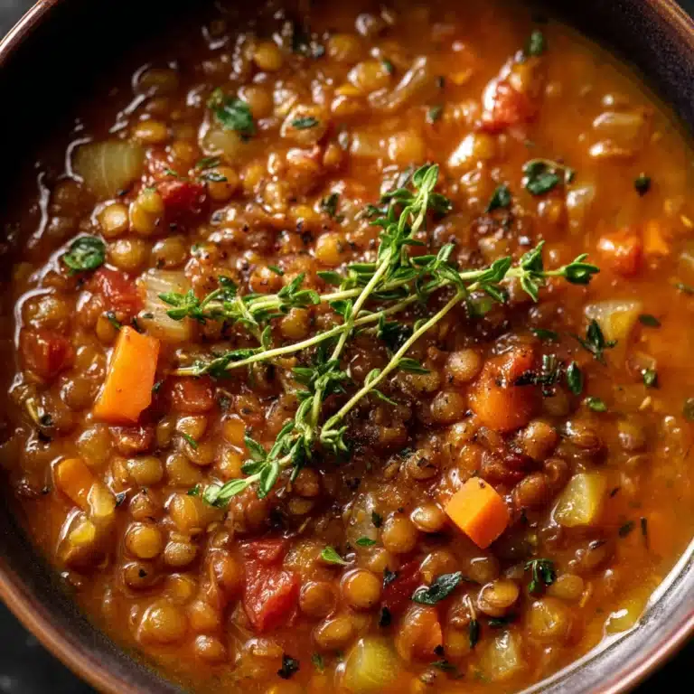 French Lentil Soup (Vegetarian or with Chicken) Recipe