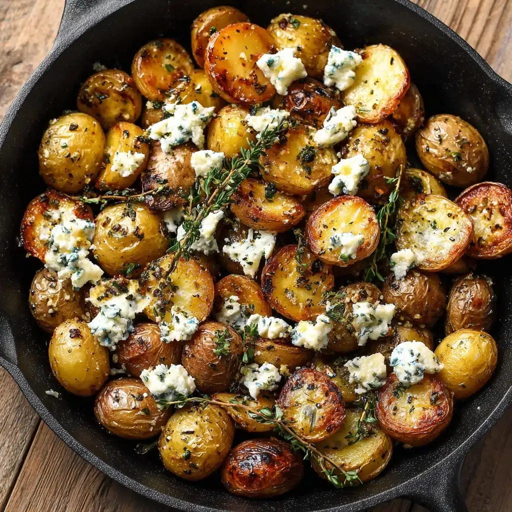 Roasted Potatoes with Baked Feta and Garlic Recipe