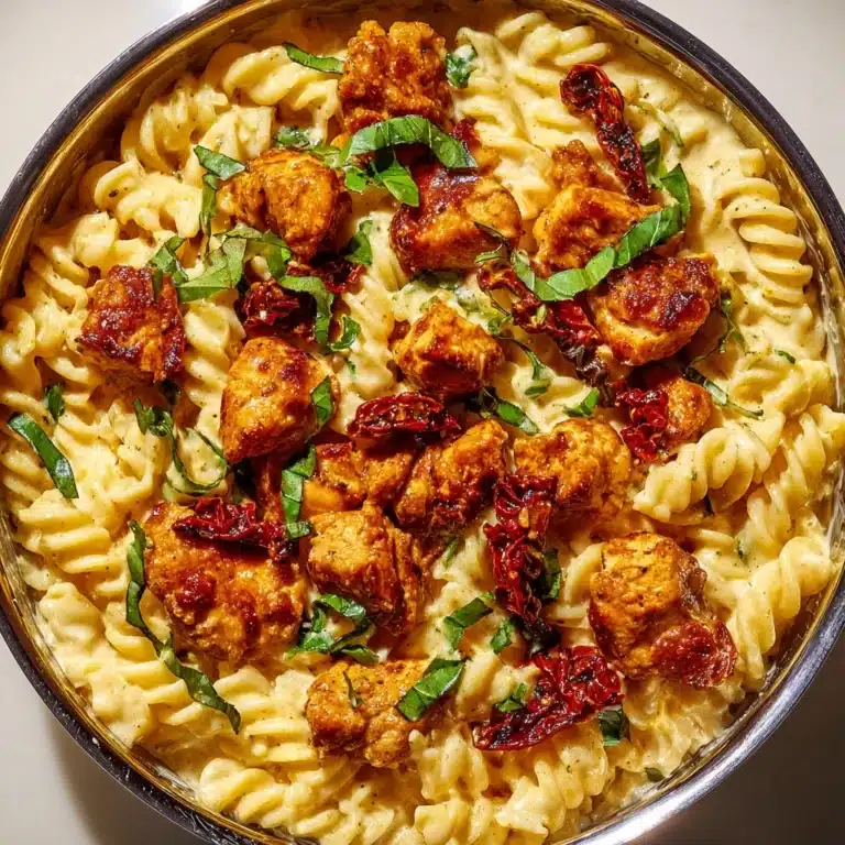 One-Pot Creamy Sun Dried Tomato Chicken Pasta Recipe