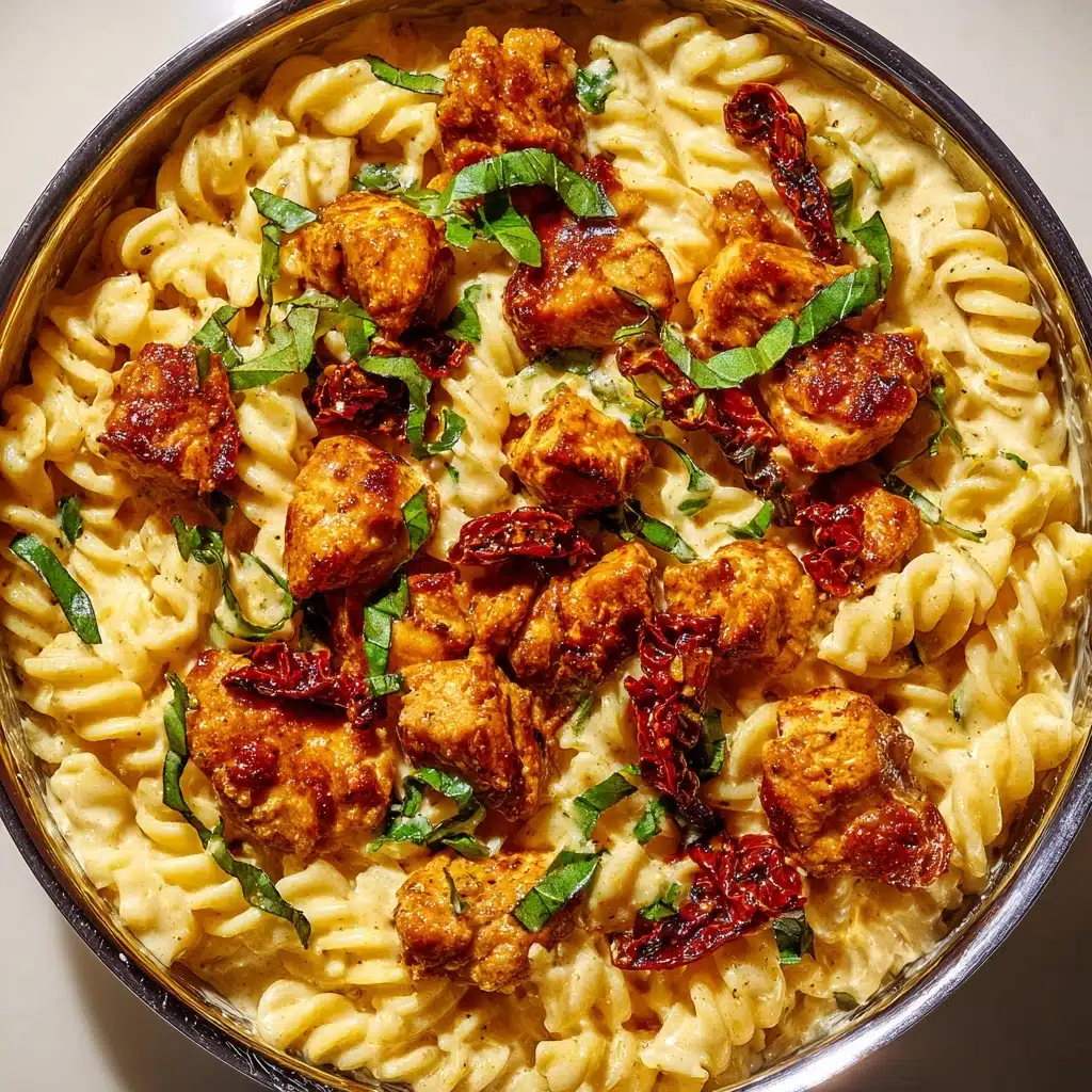 One-Pot Creamy Sun Dried Tomato Chicken Pasta Recipe - Recipe Image