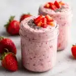 Strawberries and Cream Overnight Oats Recipe