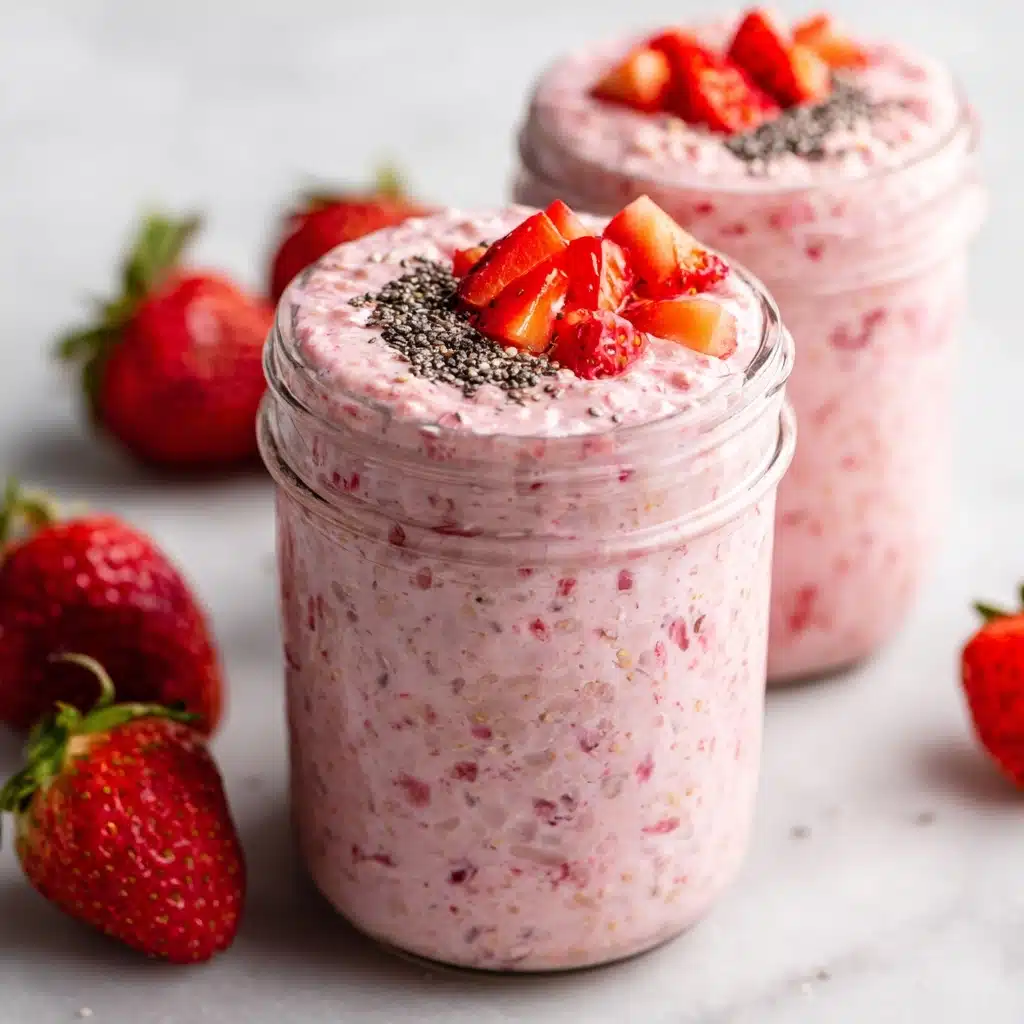 Strawberries and Cream Overnight Oats Recipe