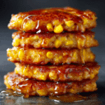 Sweet Corn Fritter Stacks with Honey Butter Recipe