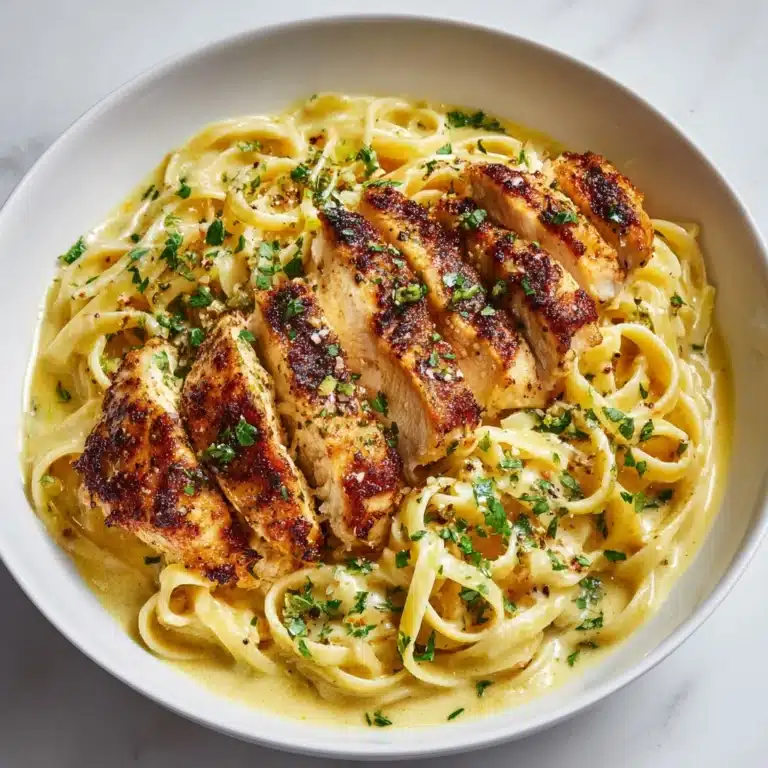 Garlic Butter Chicken Bites with Creamy Parmesan Pasta Recipe