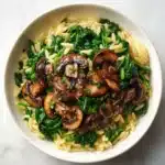 Mushroom and Spinach Orzo Recipe