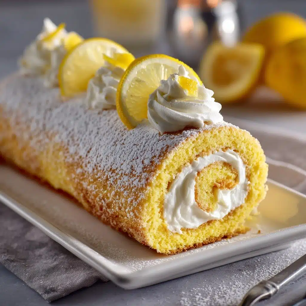 Velvet Lemon Cream Roll Cake Recipe - Recipe Image
