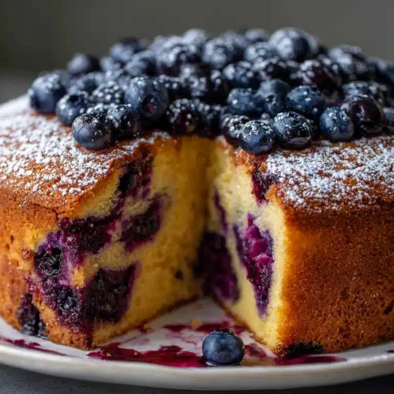 Blueberry Sour Cream Pound Cake Recipe