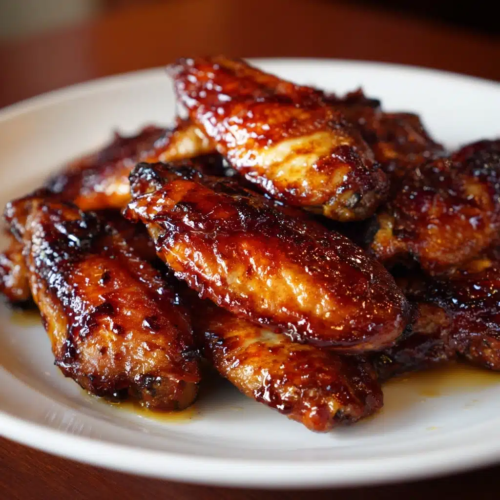 Hot Honey Peach Wings Recipe - Recipe Image