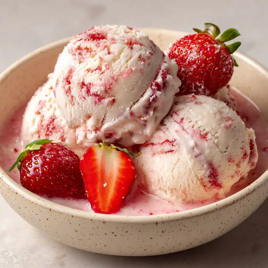 No Churn Strawberry Ice Cream Recipe - Recipe Image