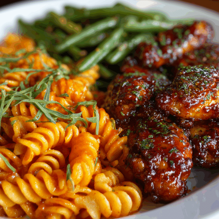 Jerk Wings, Rotel Pasta and Green Beans Recipe