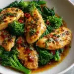 Garlic Chicken with Broccoli and Spinach Recipe