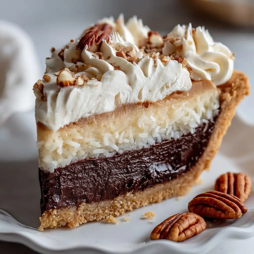 No-Bake German Chocolate Pie Recipe for Easy Dessert Recipe - Recipe Image