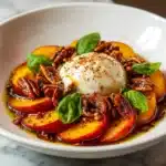 Peach & Burrata Caprese Recipe