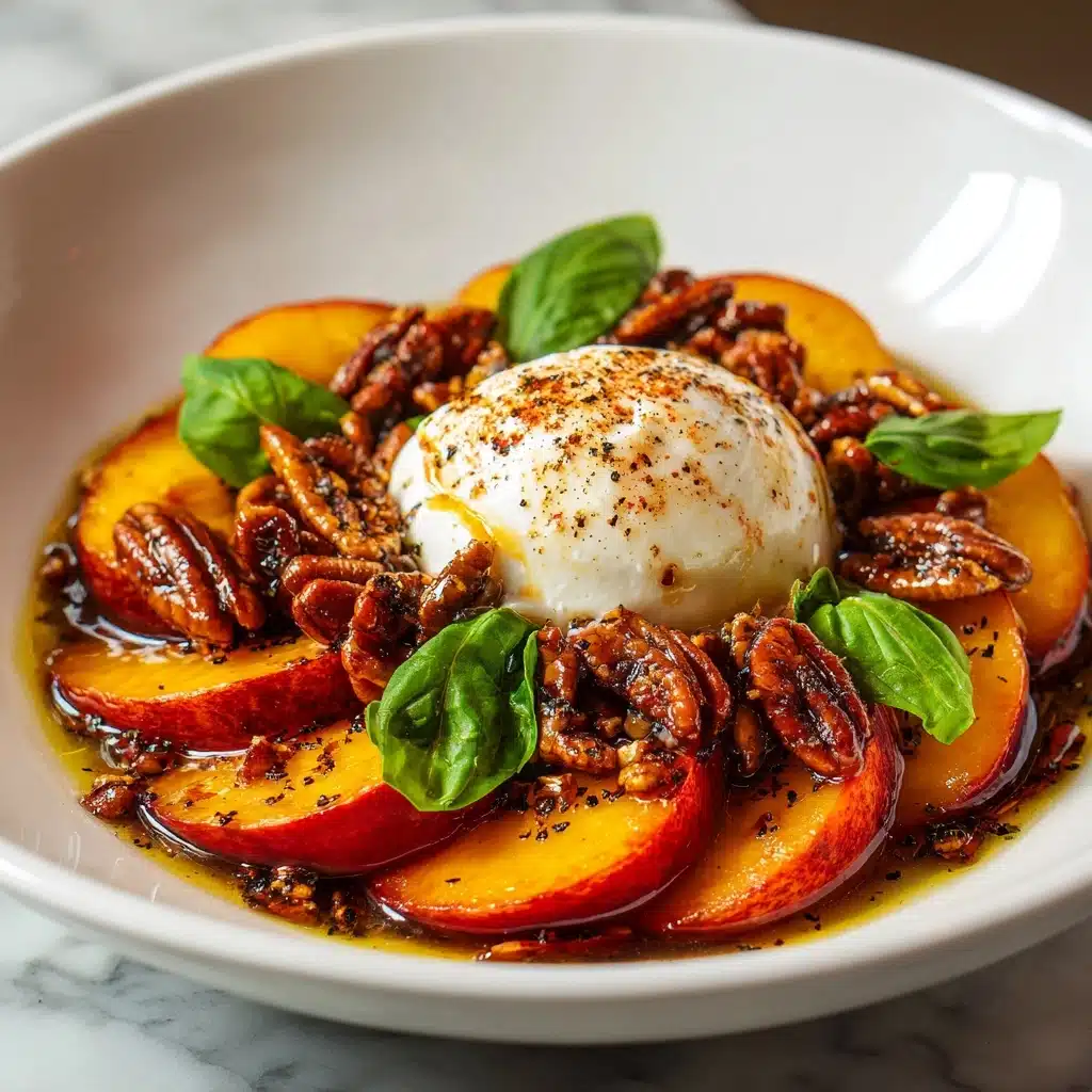 Peach & Burrata Caprese Recipe