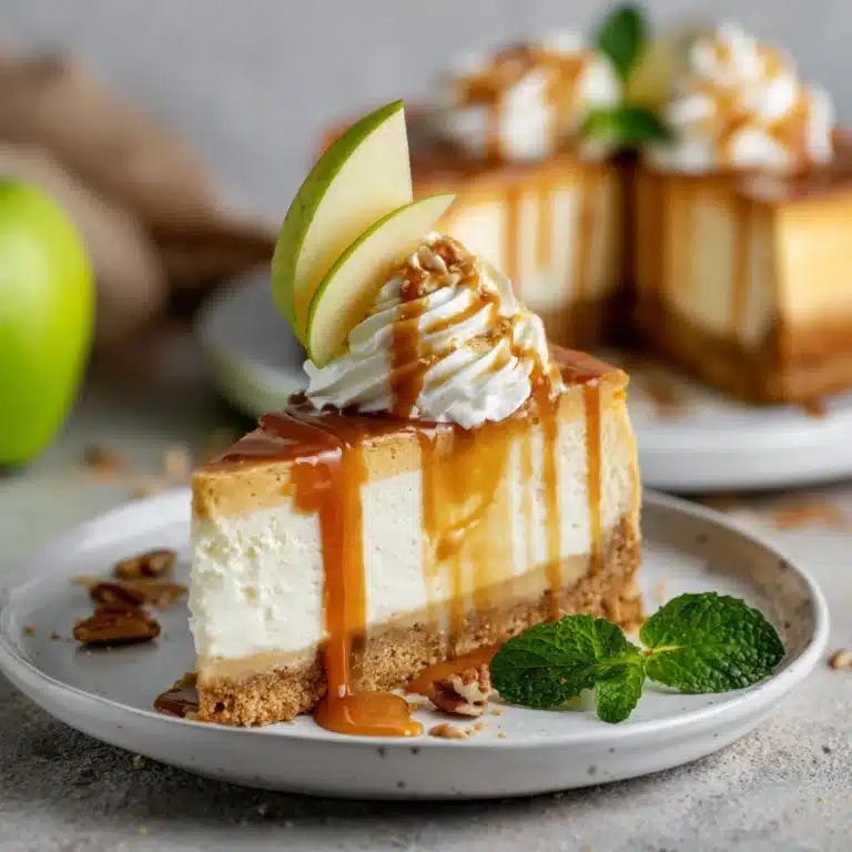 Caramel Apple Blondie Cheesecake Recipe