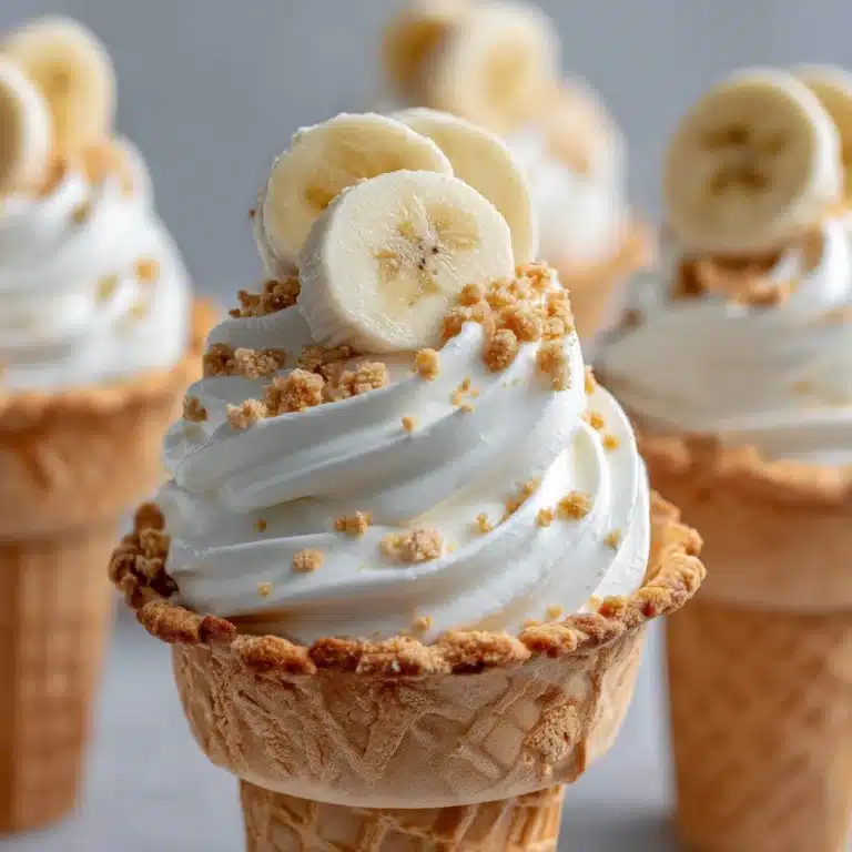 Banana Pudding Cheesecake Cones Recipe