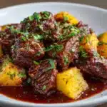 Slow Cooker Garlic Butter Beef Bites & Potatoes Recipe
