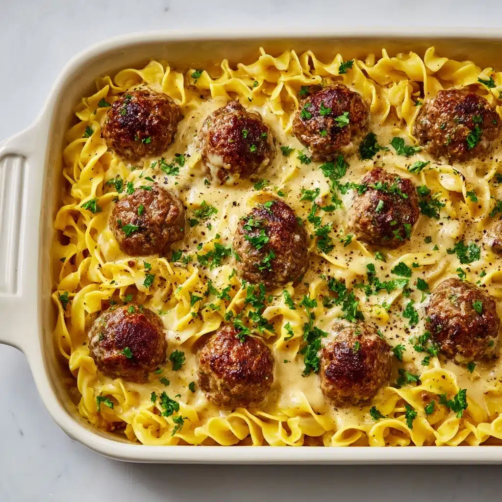 Swedish Meatball Noodle Bake Recipe