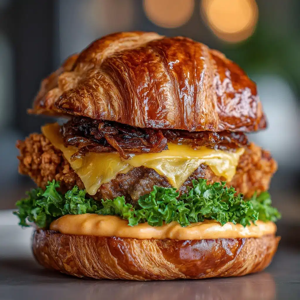 French Onion Croissant Burger: A Savory Twist on a Classic Favorite Recipe