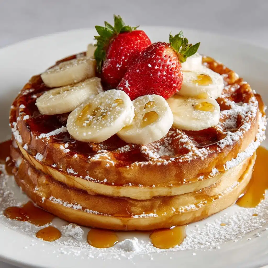 Caramelized Coconut Banana Bread Waffle French Toast Recipe